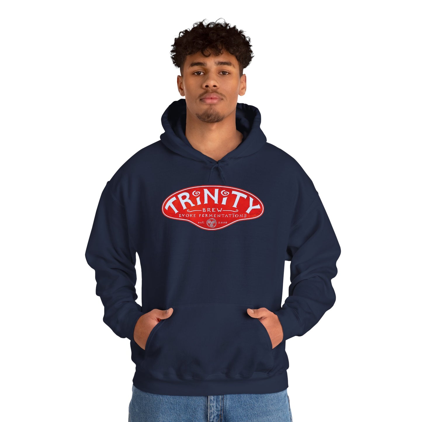 Trinity logo Front with Flo logo back Unisex Heavy Blend™ Hooded Sweatshirt