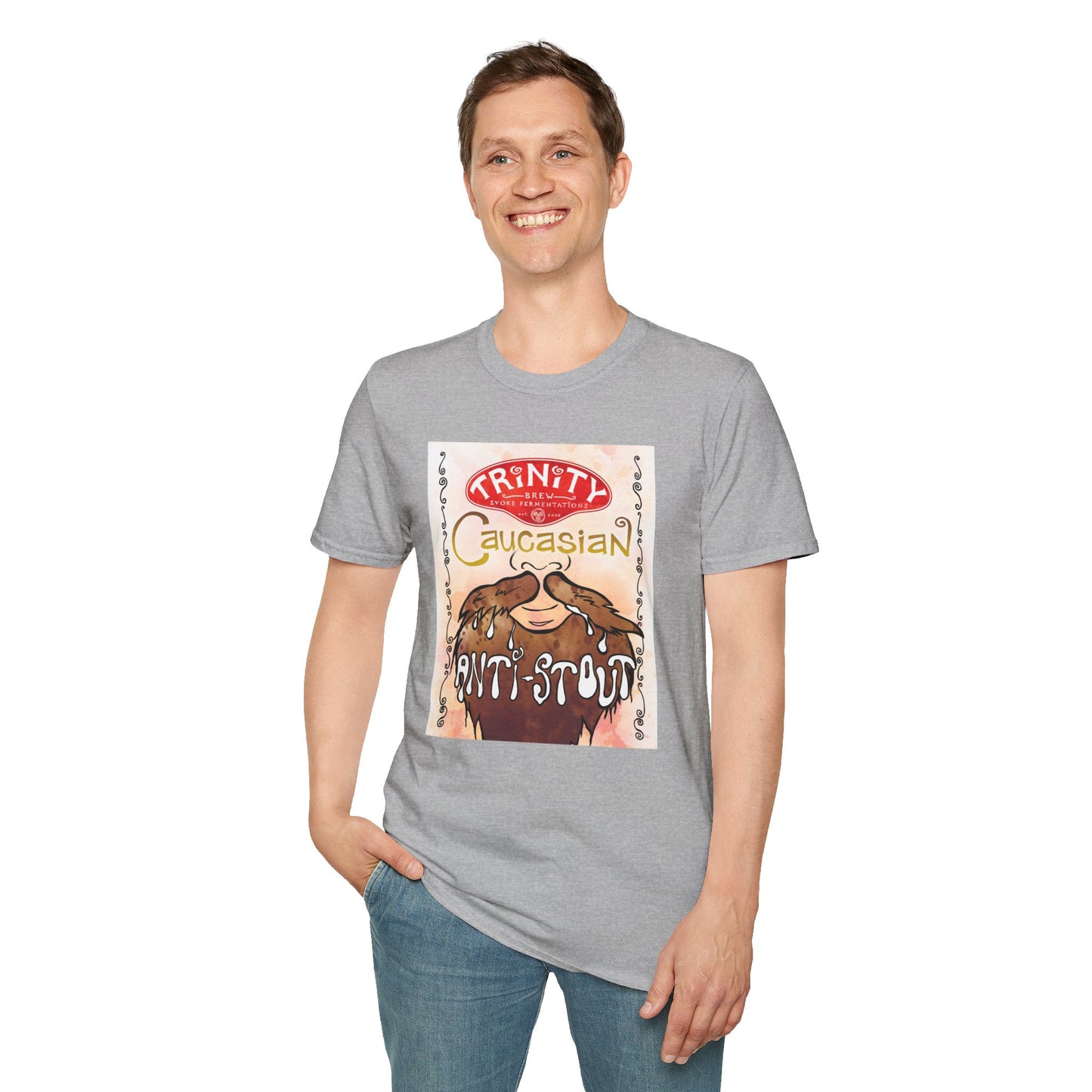 TRiNiTY Caucasian Anti-Stout - Unisex Softstyle T-Shirt