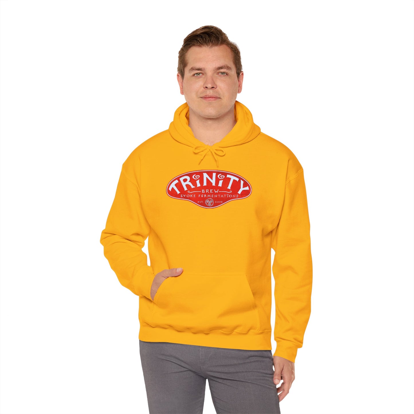 Trinity logo Front with Flo logo back Unisex Heavy Blend™ Hooded Sweatshirt