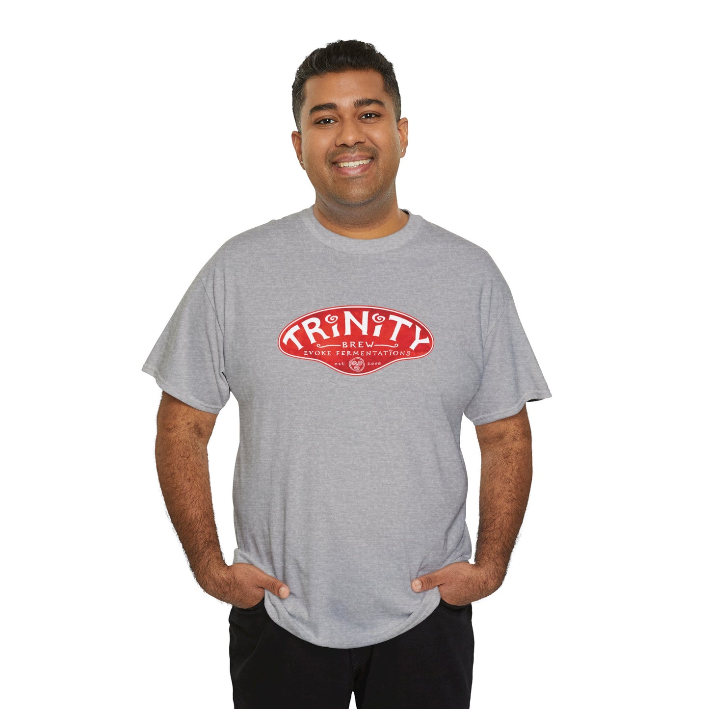 TRiNiTY Classic Logo RED - Unisex Heavy Cotton Tee