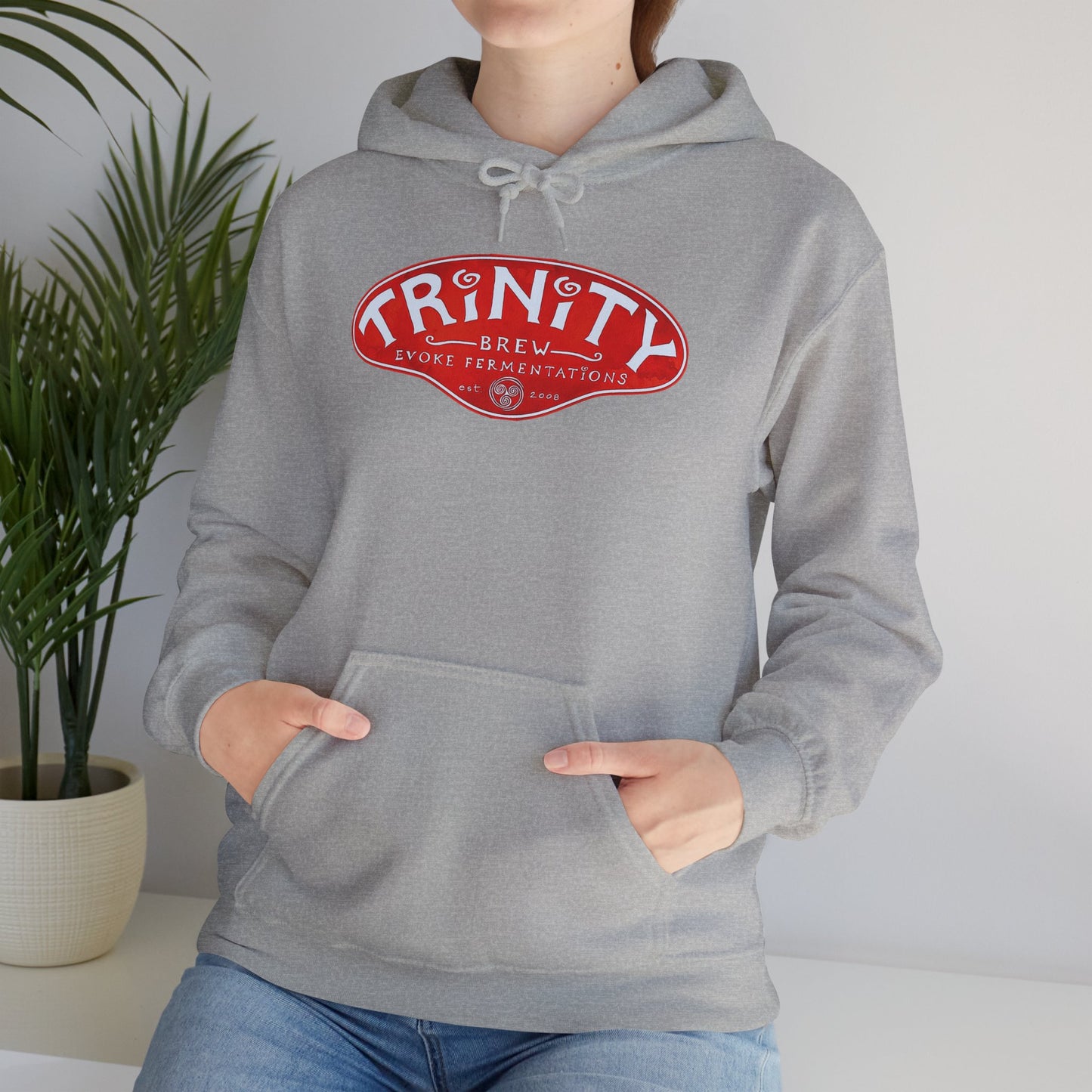Trinity logo Front with Flo logo back Unisex Heavy Blend™ Hooded Sweatshirt