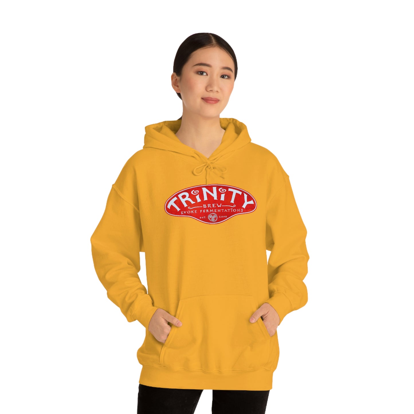 Trinity logo Front with Flo logo back Unisex Heavy Blend™ Hooded Sweatshirt