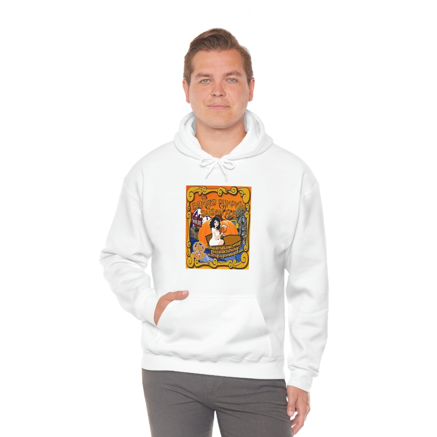 TRiNiTY Emma's Coffin Pumpkin Ale - Unisex Heavy Blend™ Hooded Sweatshirt