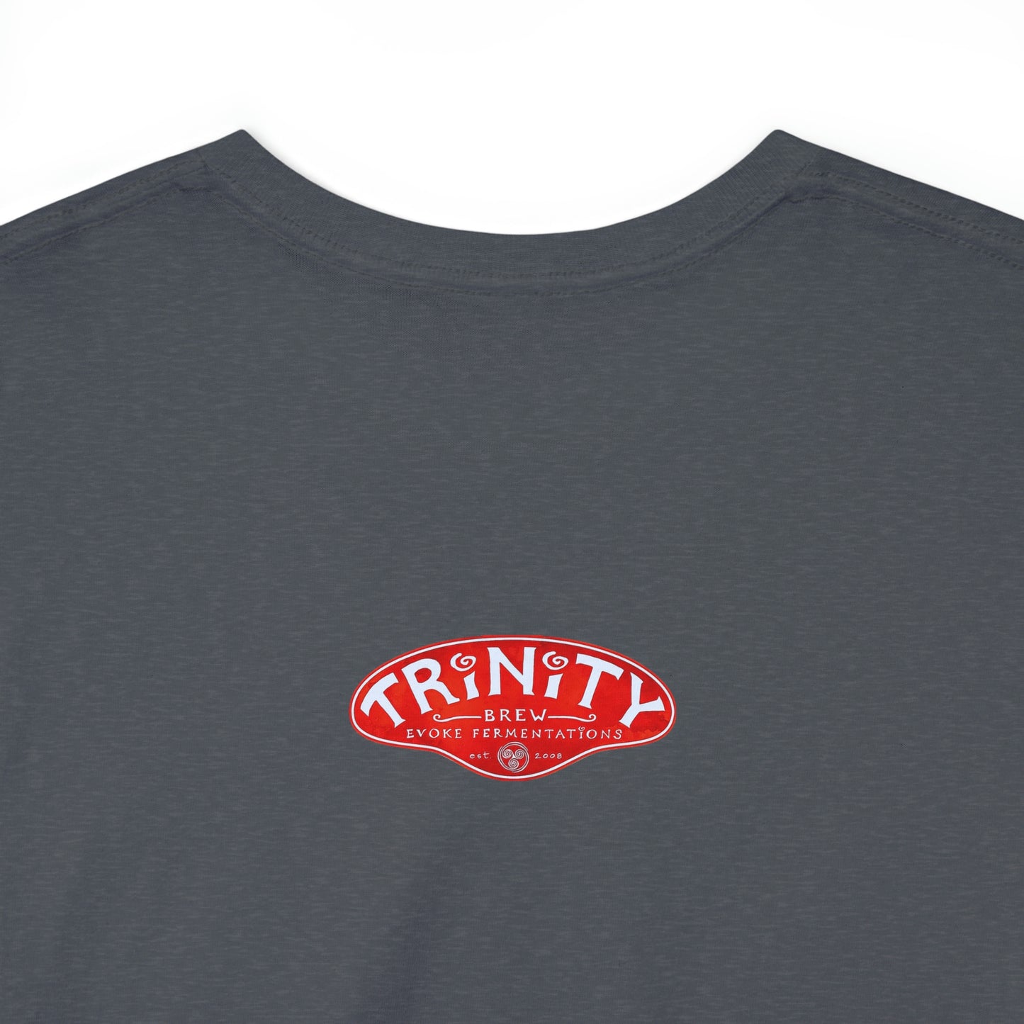 TRiNiTY Book Arch (Red Logo on Back) - Unisex Heavy Cotton Tee