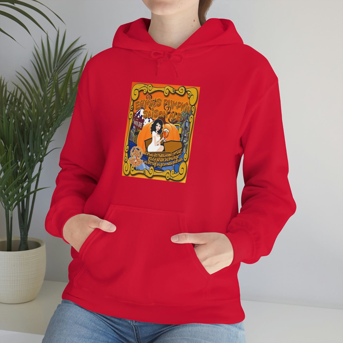 TRiNiTY Emma's Coffin Pumpkin Ale - Unisex Heavy Blend™ Hooded Sweatshirt