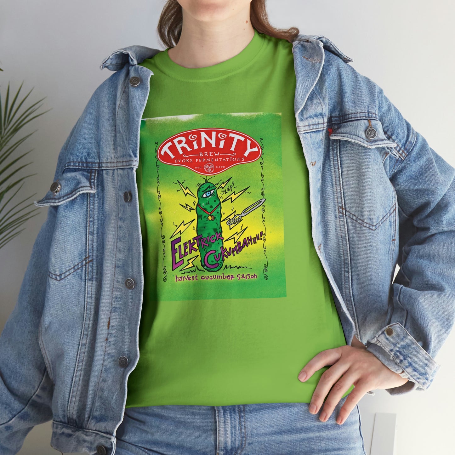 TRiNiTY Electrick Cucumbahh (Lighter Colors) - Unisex Heavy Cotton Tee