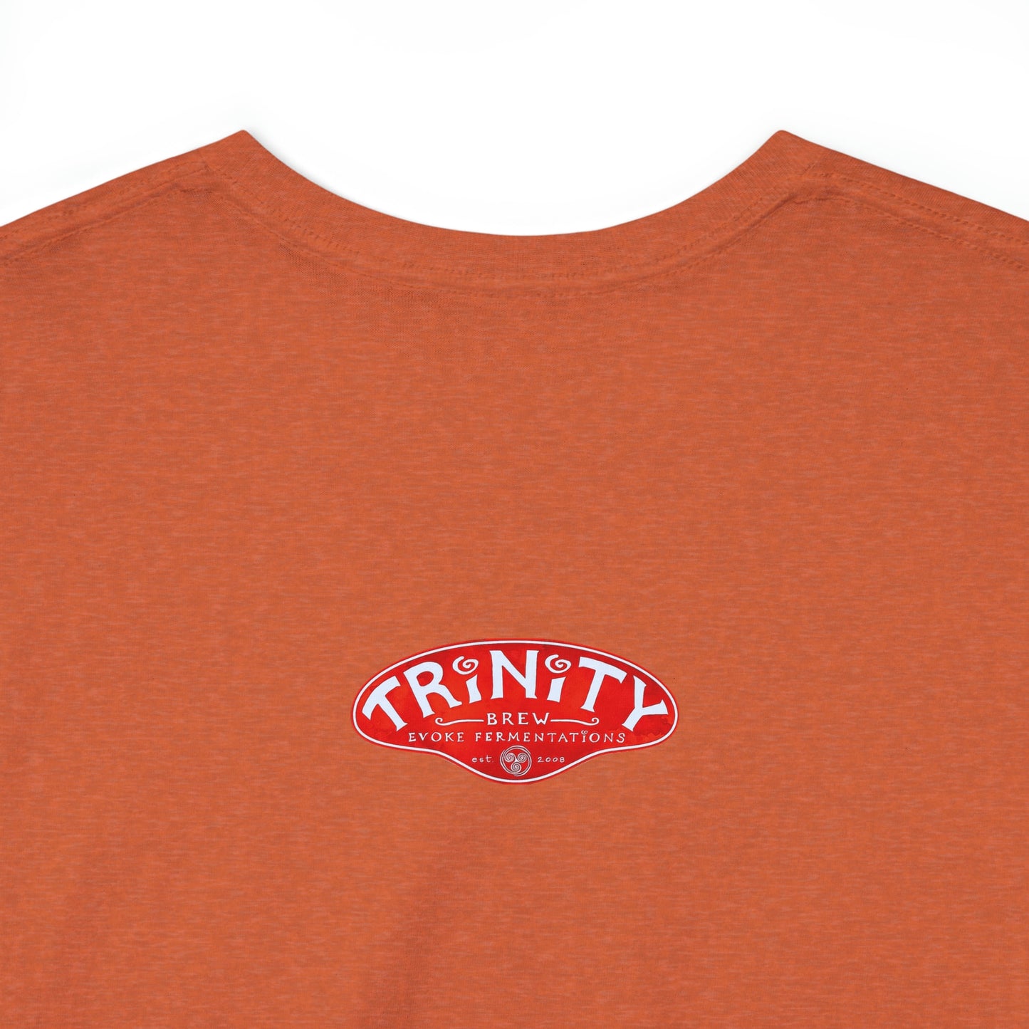 TRiNiTY Book Arch (Red Logo on Back) - Unisex Heavy Cotton Tee