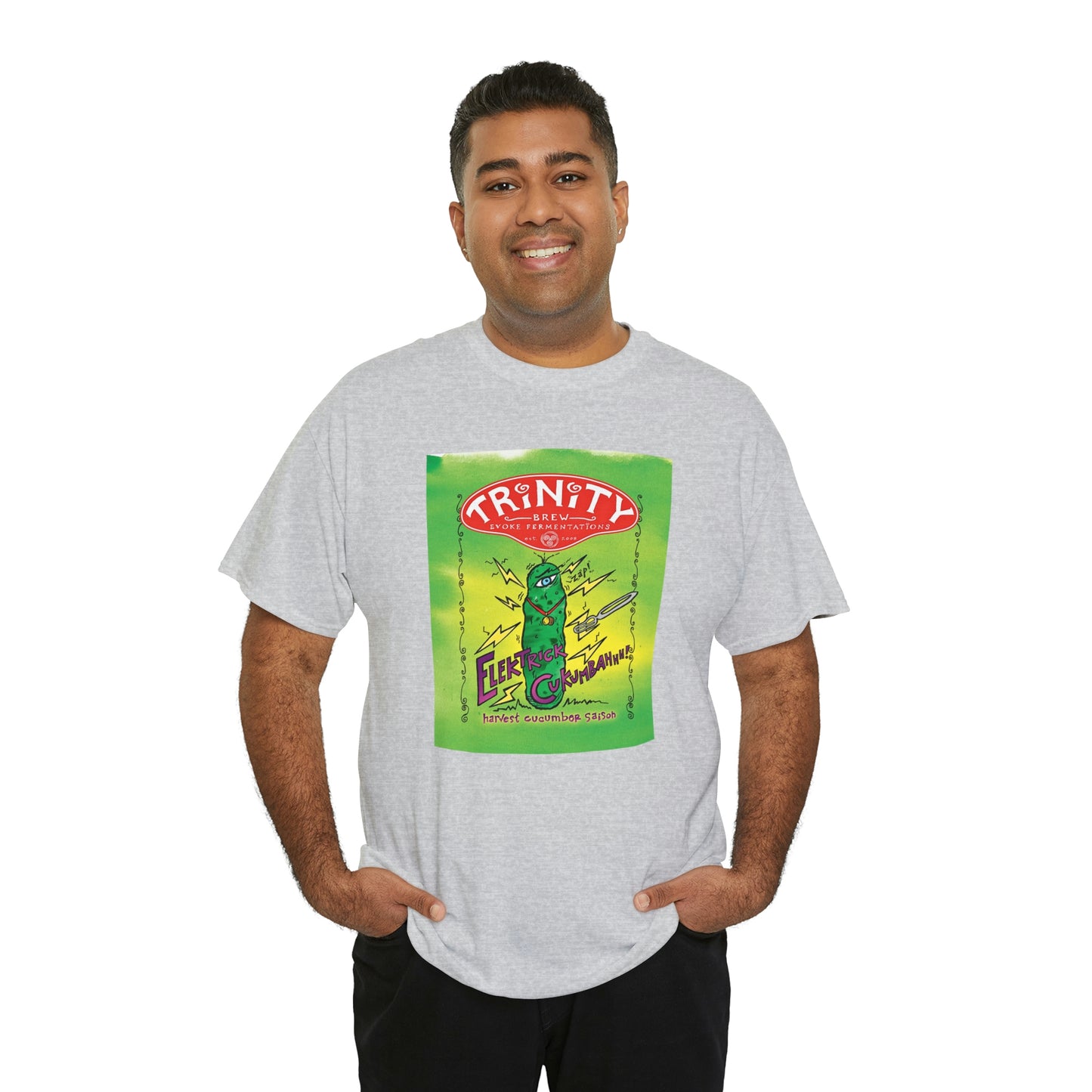 TRiNiTY Electrick Cucumbahh (Lighter Colors) - Unisex Heavy Cotton Tee