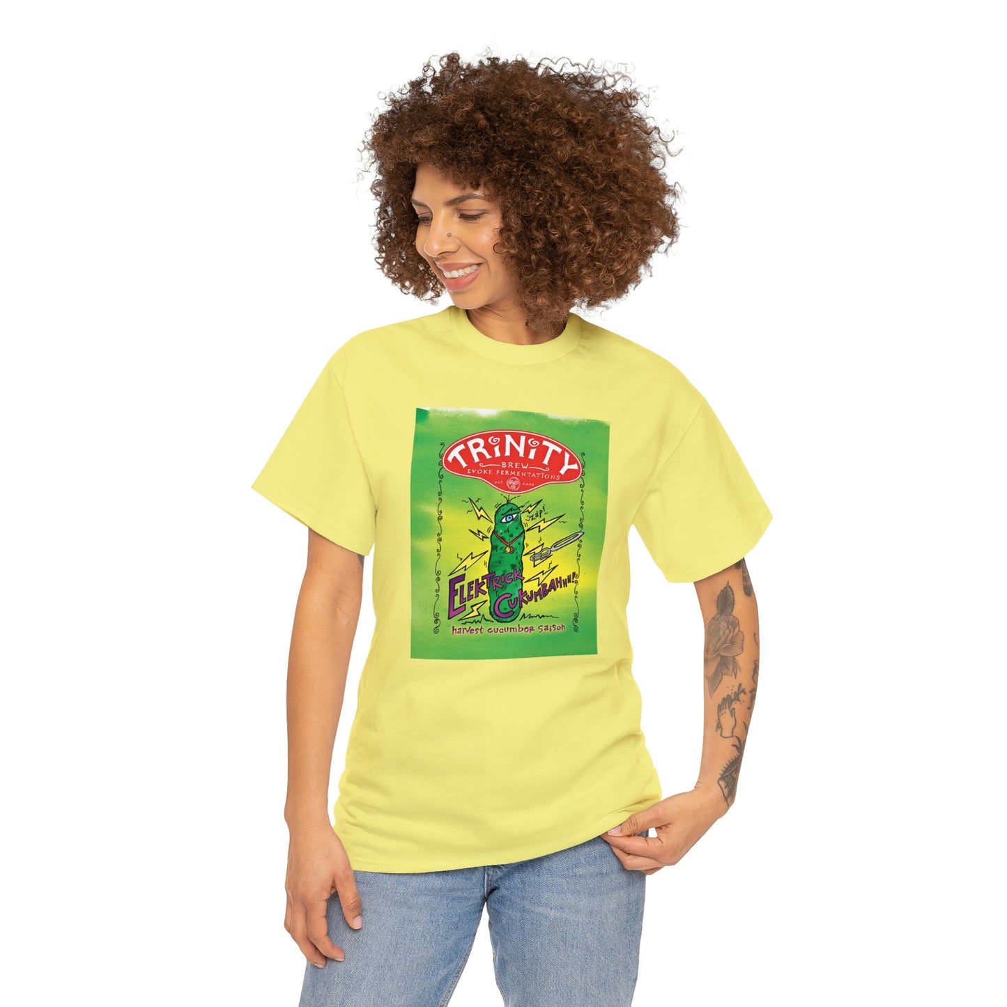 TRiNiTY Electrick Cucumbahh (Lighter Colors) - Unisex Heavy Cotton Tee