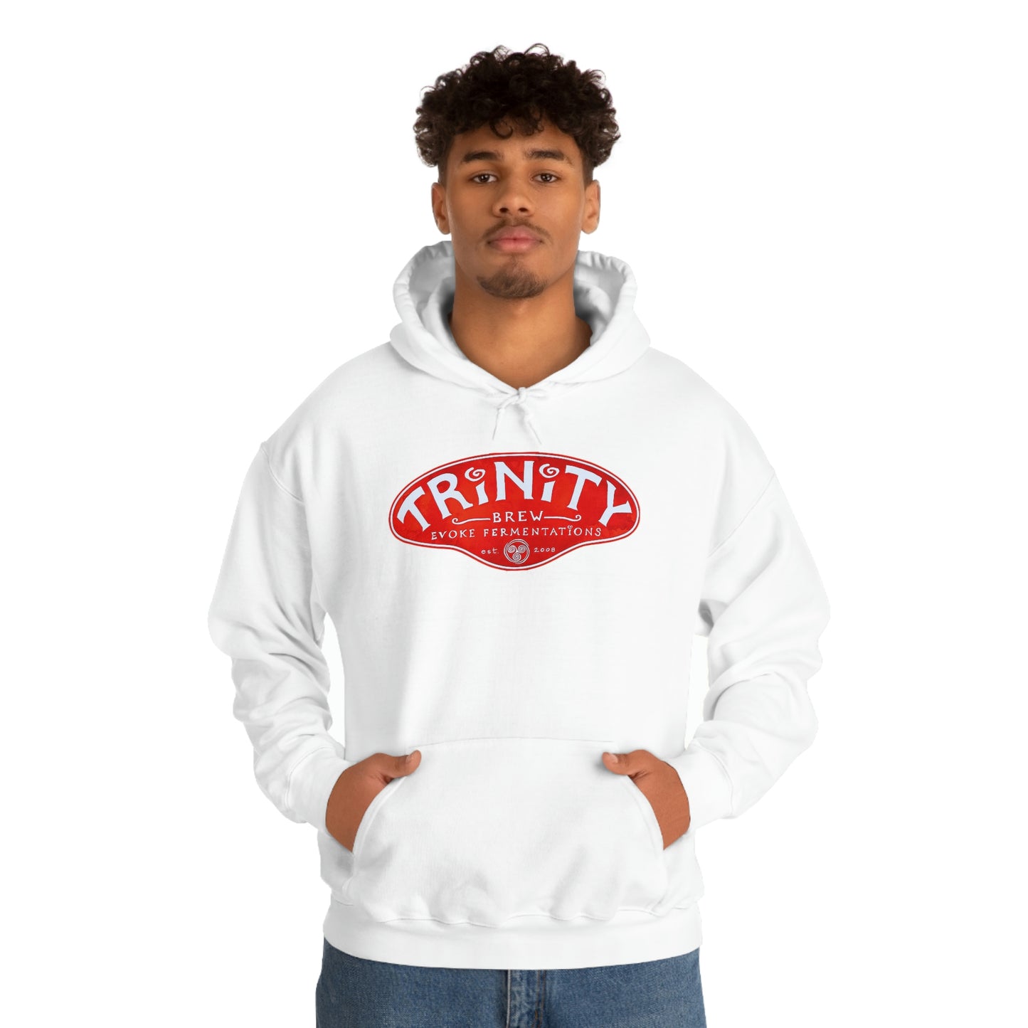 Trinity logo Front with Flo logo back Unisex Heavy Blend™ Hooded Sweatshirt