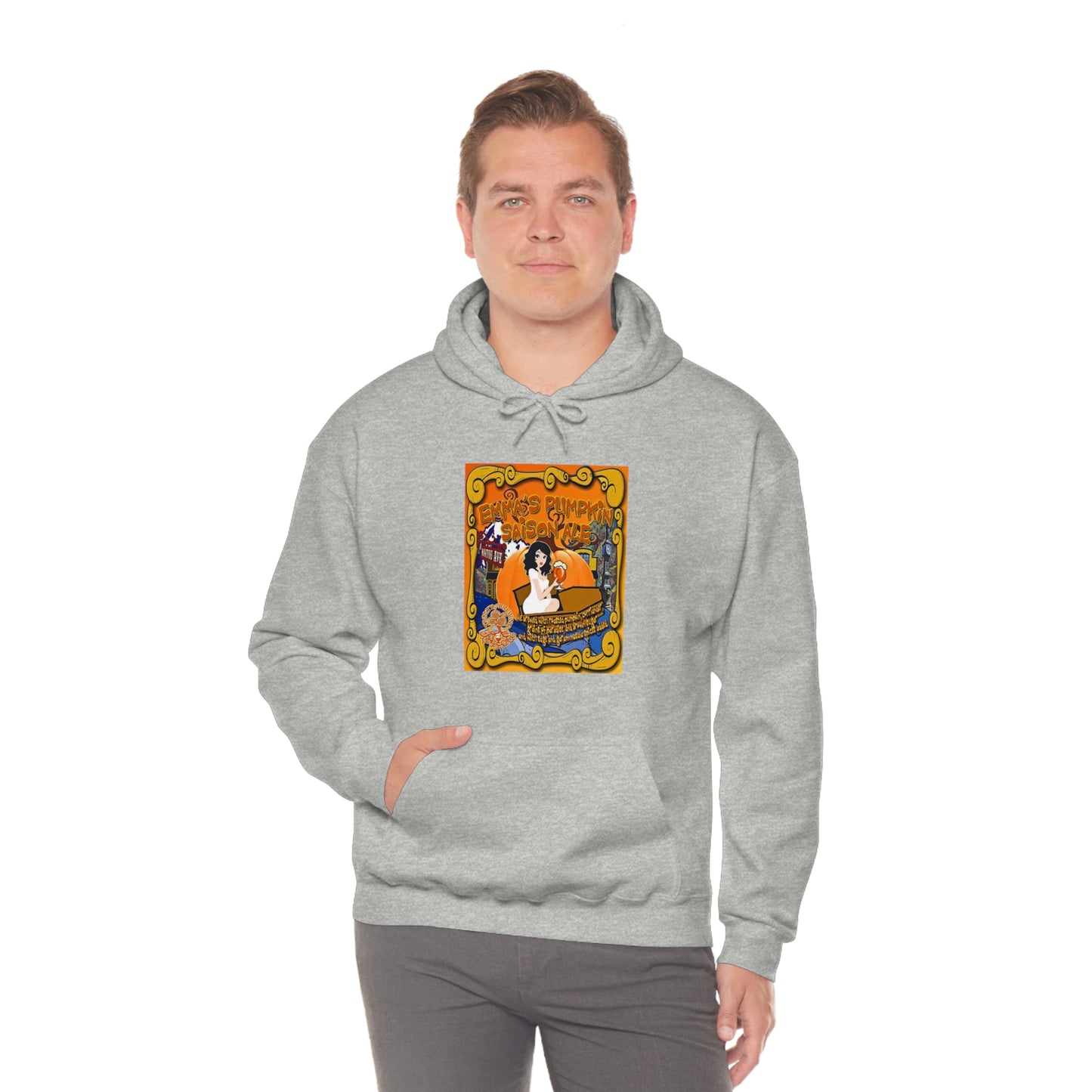 TRiNiTY Emma's Coffin Pumpkin Ale - Unisex Heavy Blend™ Hooded Sweatshirt