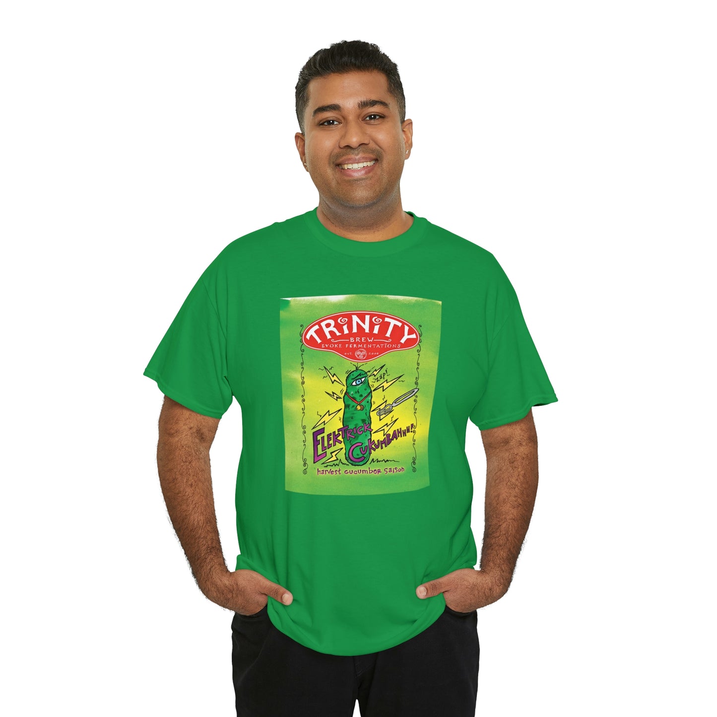 TRiNiTY Electrick Cucumbahh (Lighter Colors) - Unisex Heavy Cotton Tee