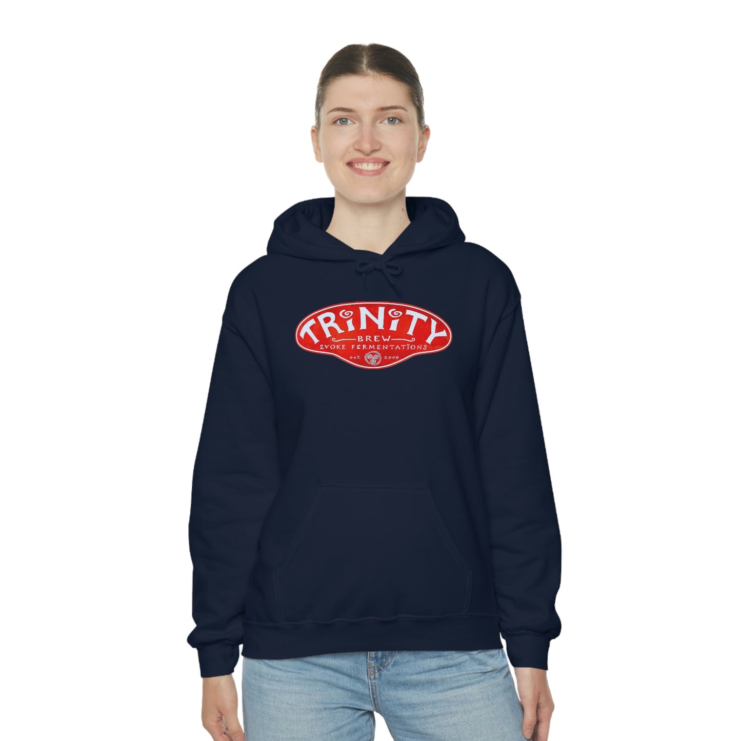 Trinity logo Front with Flo logo back Unisex Heavy Blend™ Hooded Sweatshirt