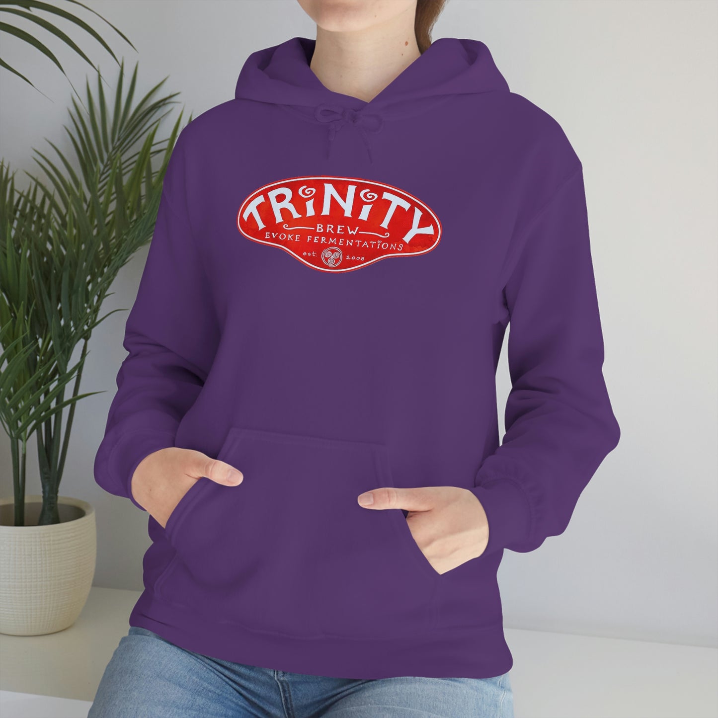 Trinity logo Front with Flo logo back Unisex Heavy Blend™ Hooded Sweatshirt