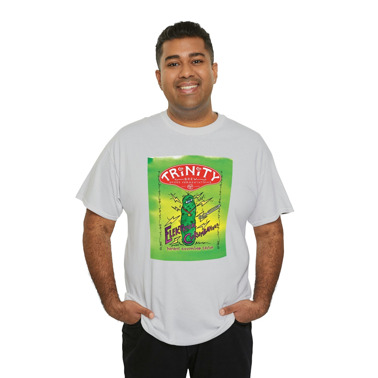 TRiNiTY Electrick Cucumbahh (Lighter Colors) - Unisex Heavy Cotton Tee