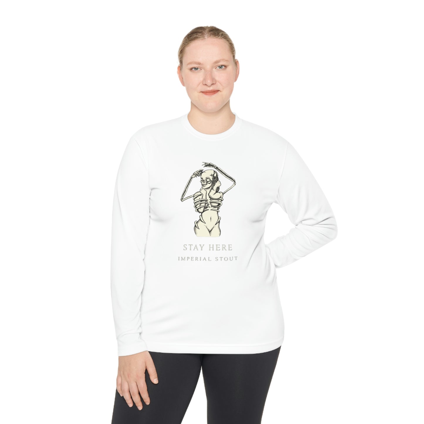 Stay Here Imperial Stout Unisex Lightweight Long Sleeve Tee