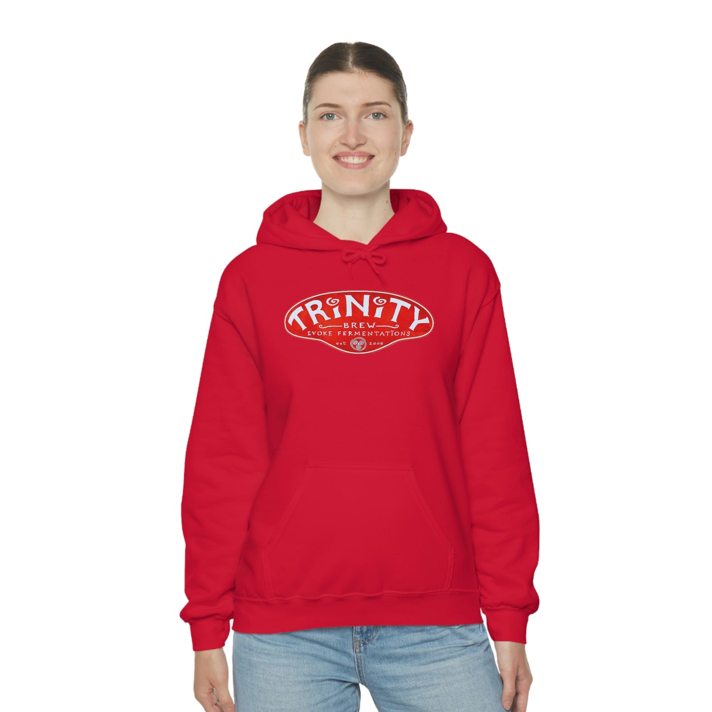 Trinity logo Front with Flo logo back Unisex Heavy Blend™ Hooded Sweatshirt