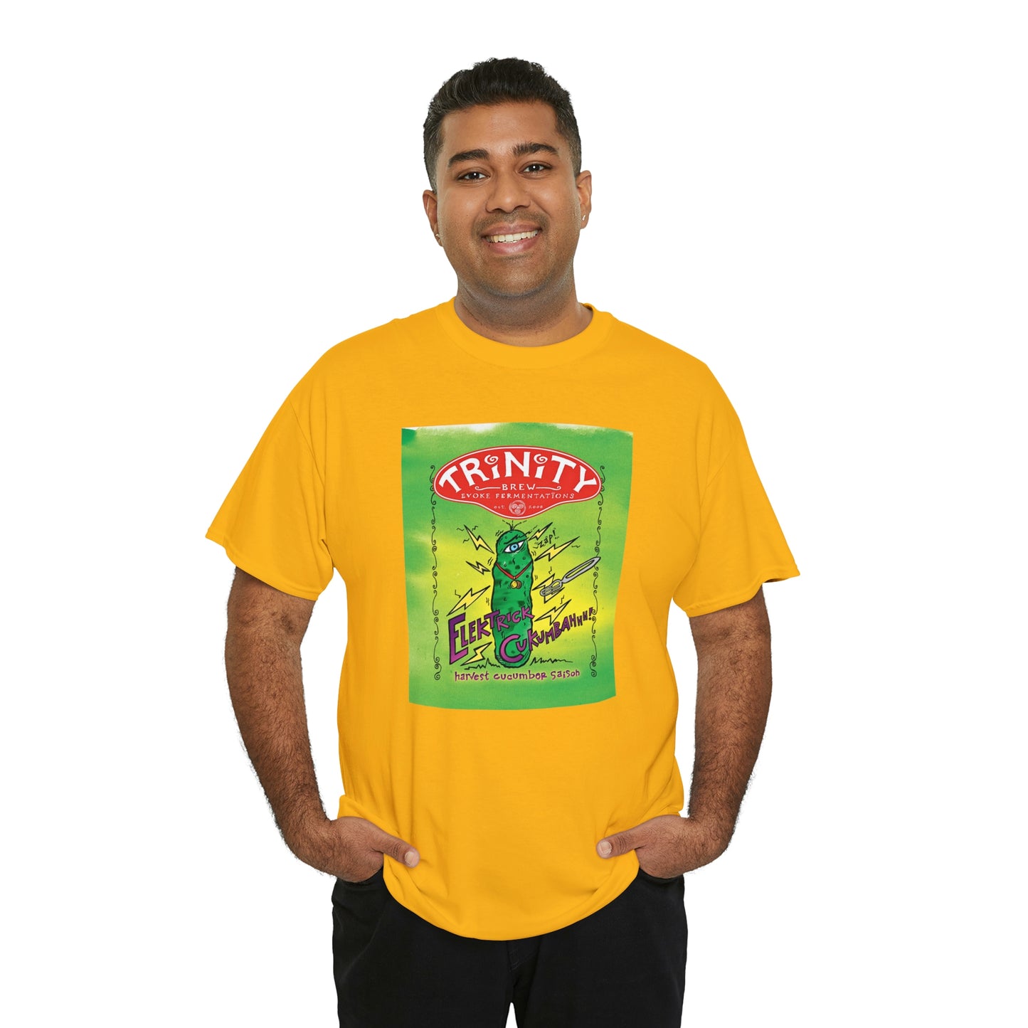 TRiNiTY Electrick Cucumbahh (Lighter Colors) - Unisex Heavy Cotton Tee