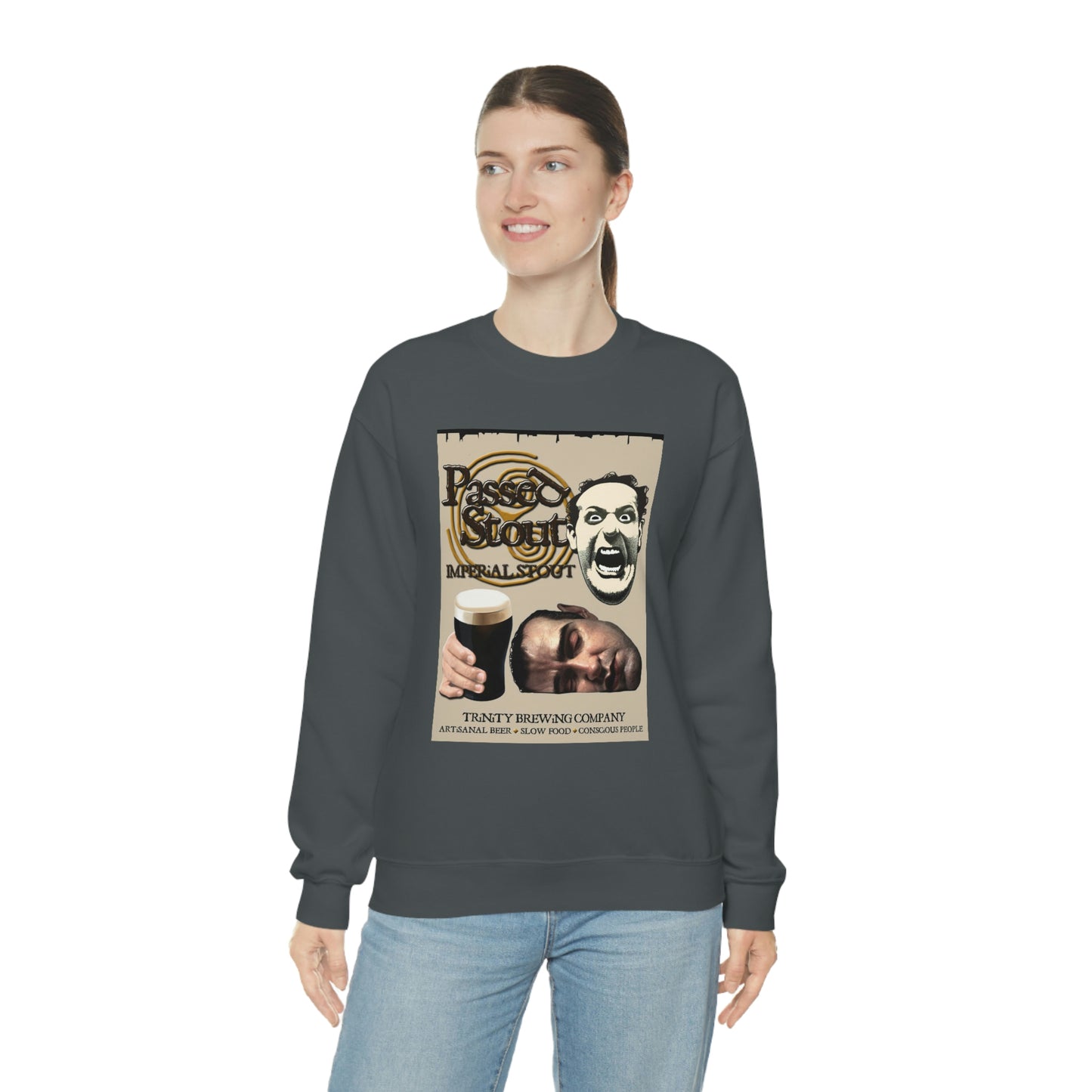 TRiNiTY's Passed Stout Imperial Stout - Unisex Heavy Blend™ Crewneck Sweatshirt