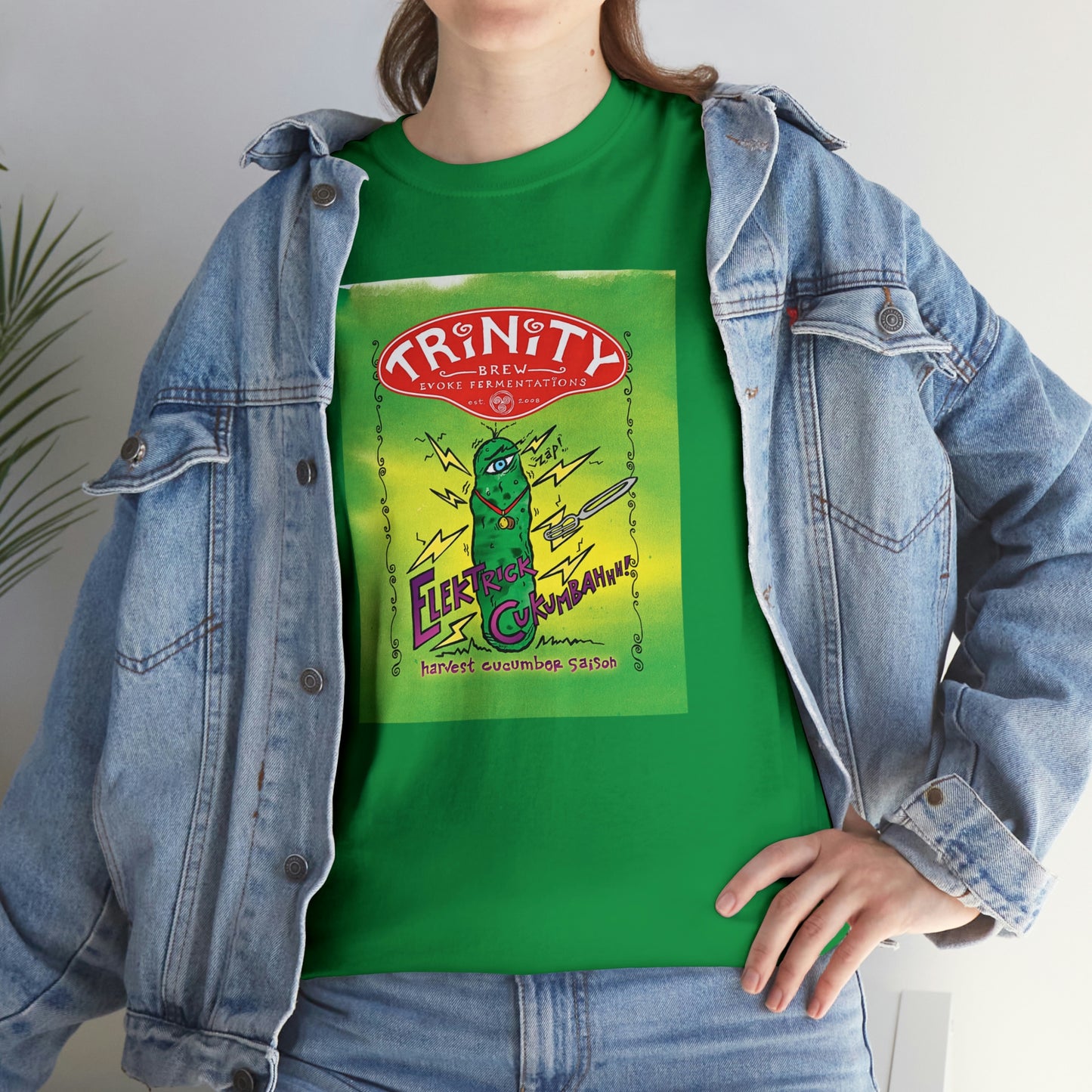 TRiNiTY Electrick Cucumbahh (Lighter Colors) - Unisex Heavy Cotton Tee