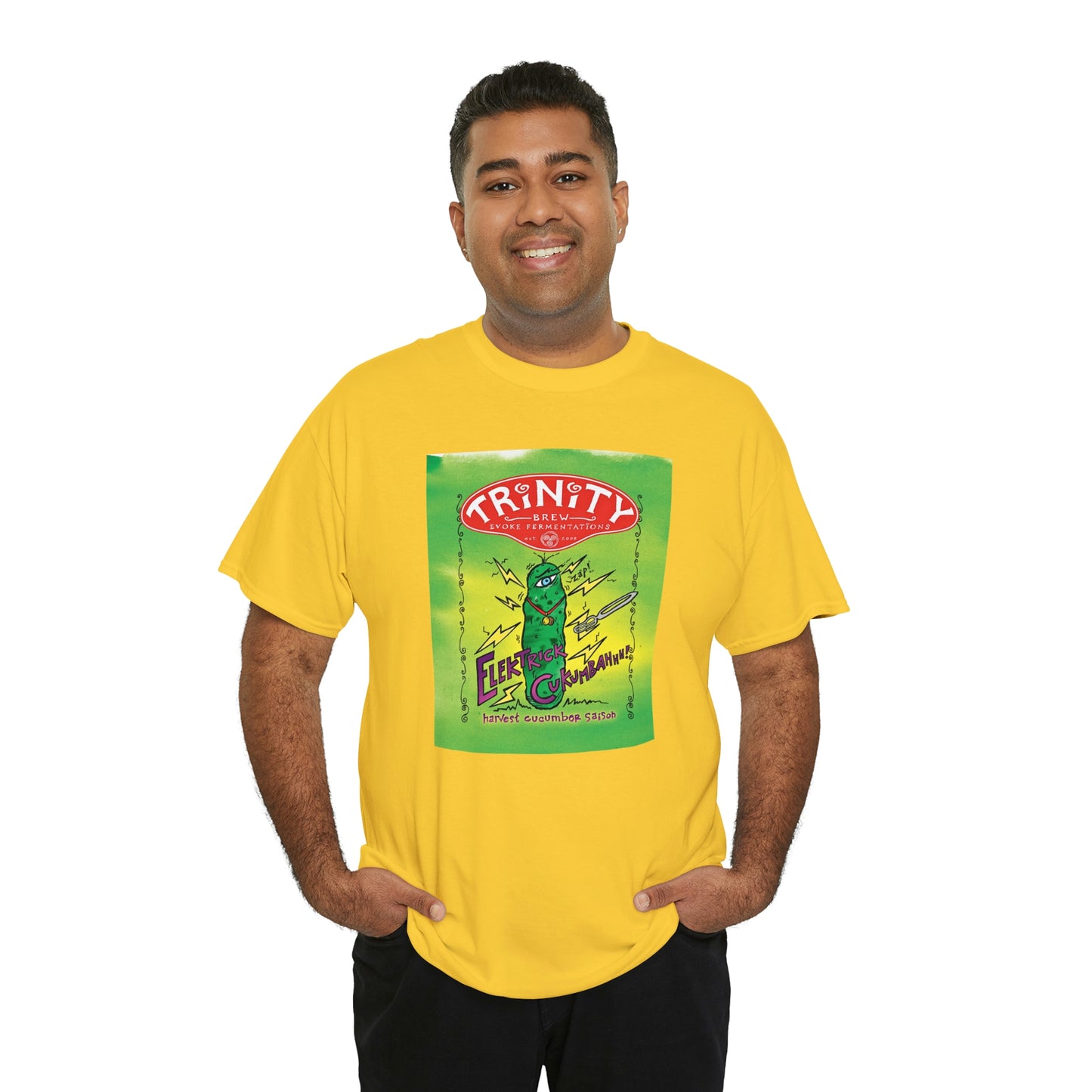 TRiNiTY Electrick Cucumbahh (Lighter Colors) - Unisex Heavy Cotton Tee