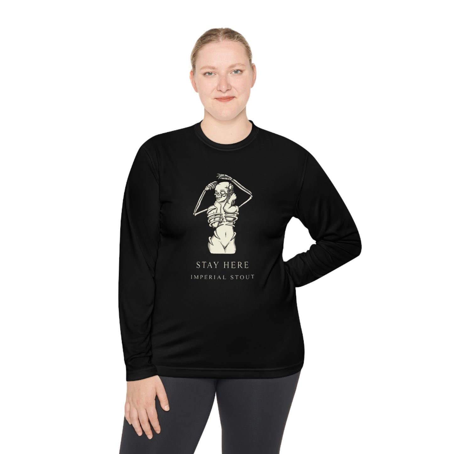 Stay Here Imperial Stout Unisex Lightweight Long Sleeve Tee