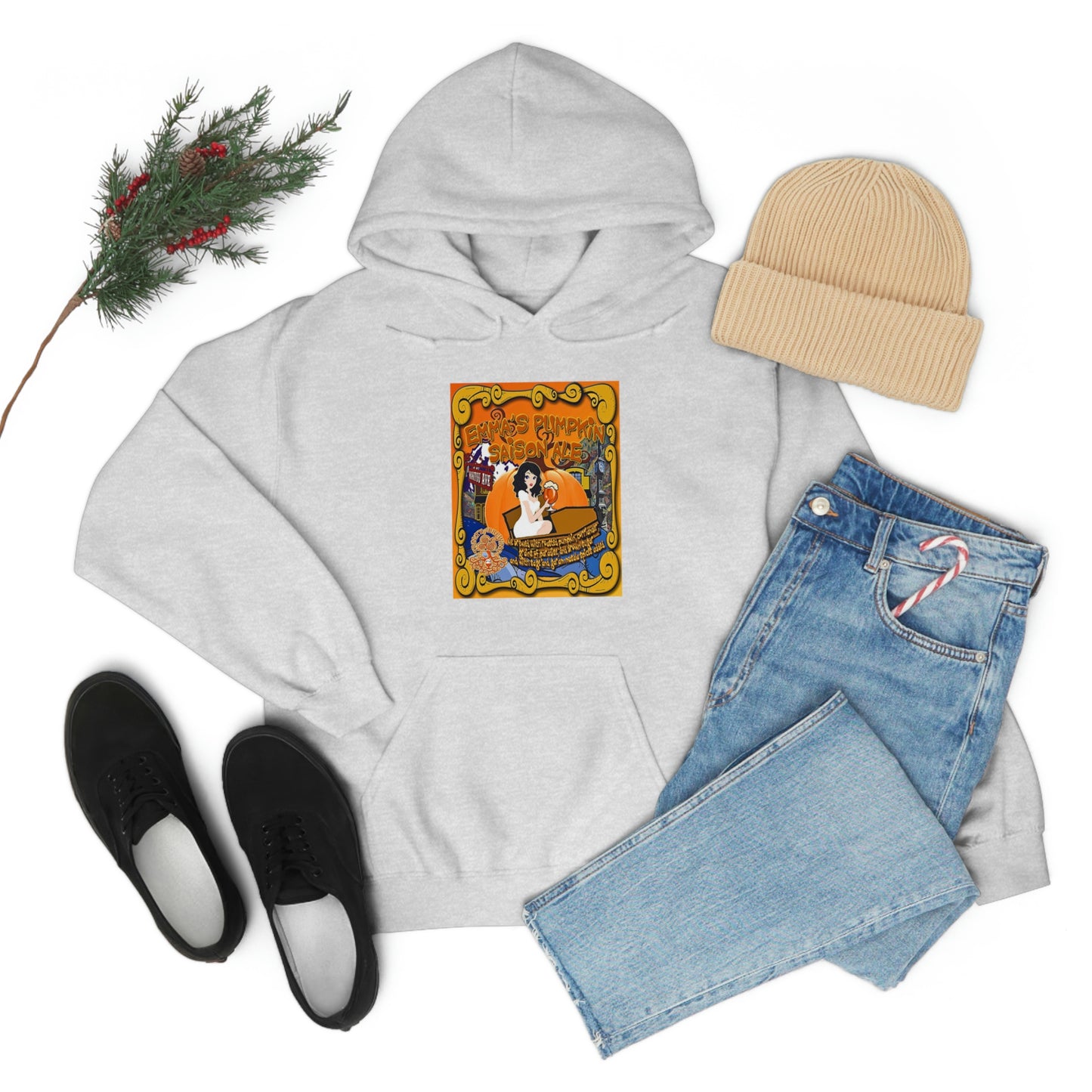 TRiNiTY Emma's Coffin Pumpkin Ale - Unisex Heavy Blend™ Hooded Sweatshirt