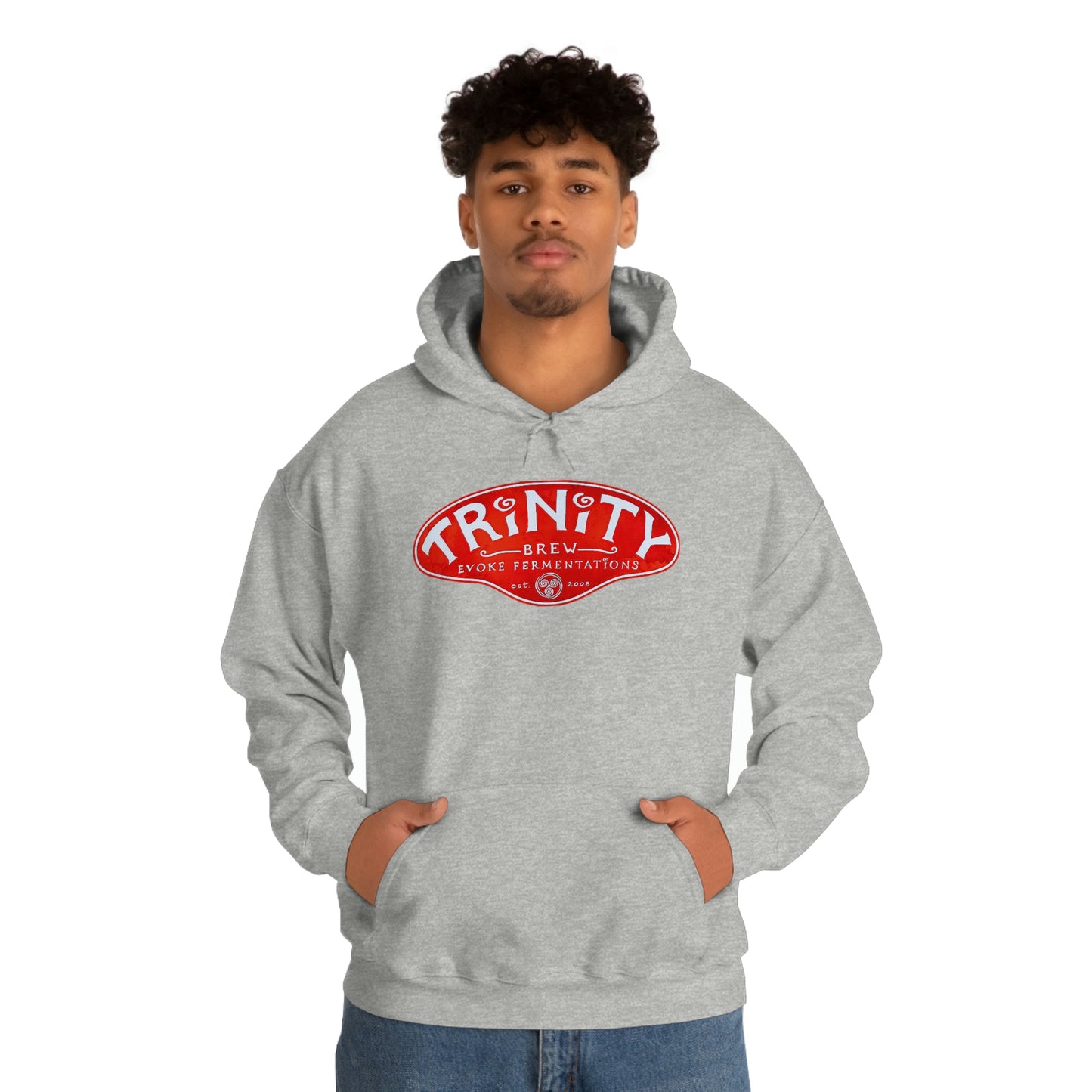 Trinity logo Front with Flo logo back Unisex Heavy Blend™ Hooded Sweatshirt