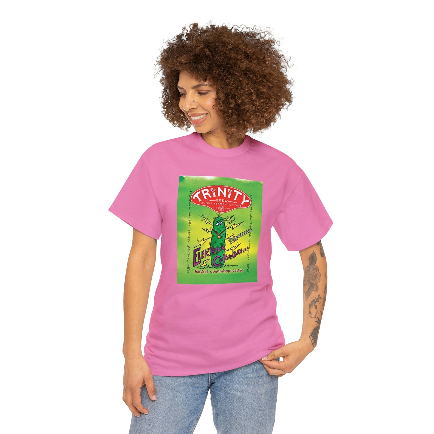 TRiNiTY Electrick Cucumbahh (Lighter Colors) - Unisex Heavy Cotton Tee