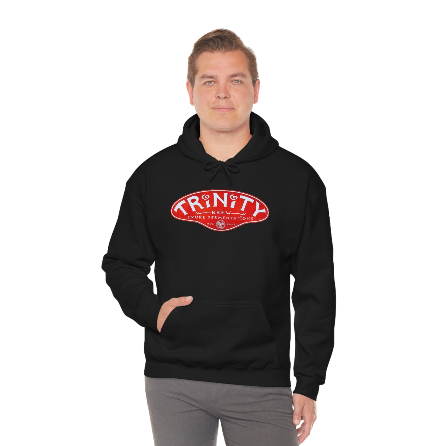 Trinity logo Front with Flo logo back Unisex Heavy Blend™ Hooded Sweatshirt