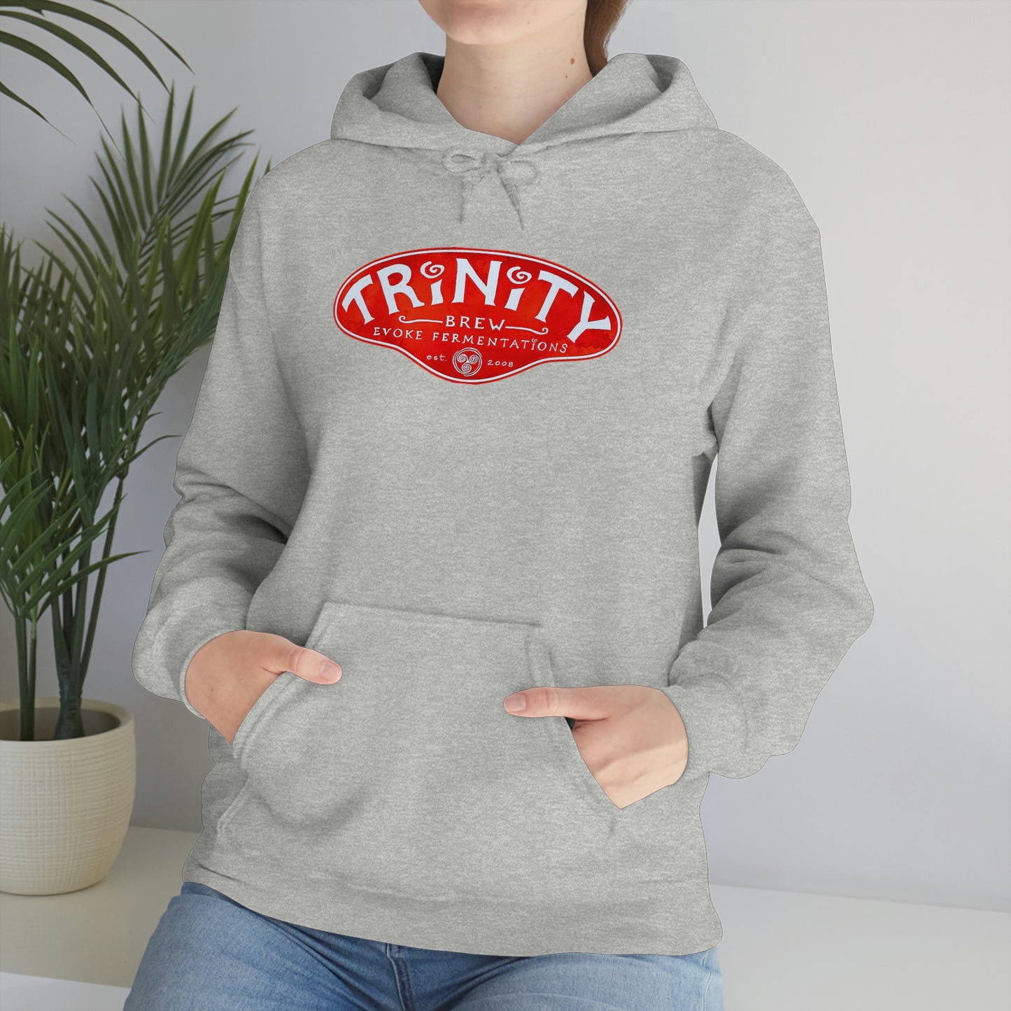 Trinity logo Front with Flo logo back Unisex Heavy Blend™ Hooded Sweatshirt