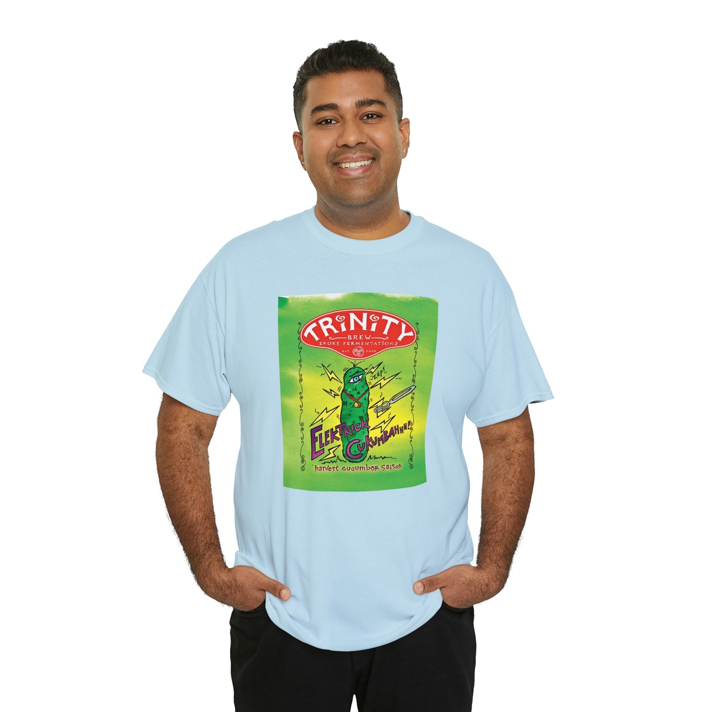 TRiNiTY Electrick Cucumbahh (Lighter Colors) - Unisex Heavy Cotton Tee