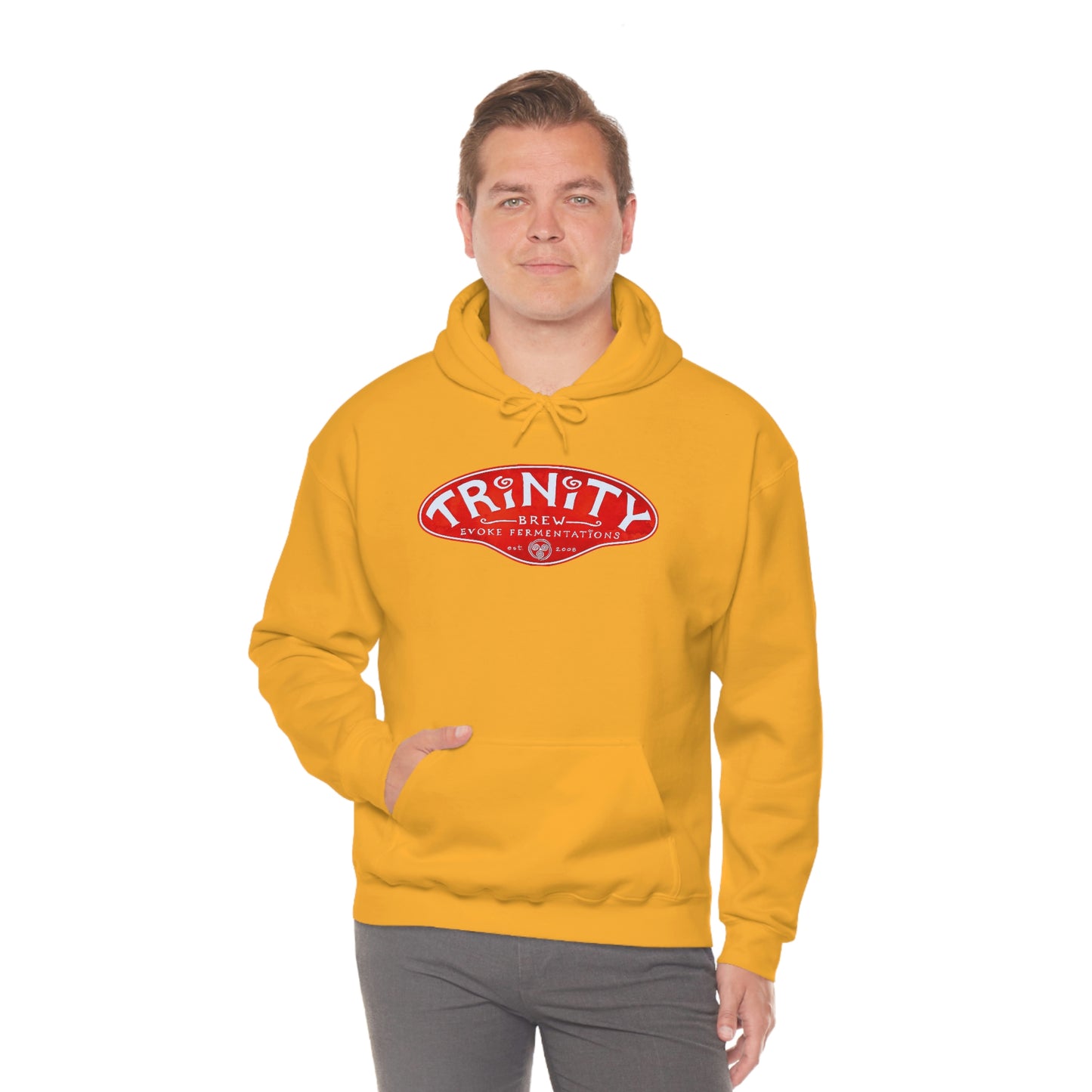 Trinity logo Front with Flo logo back Unisex Heavy Blend™ Hooded Sweatshirt