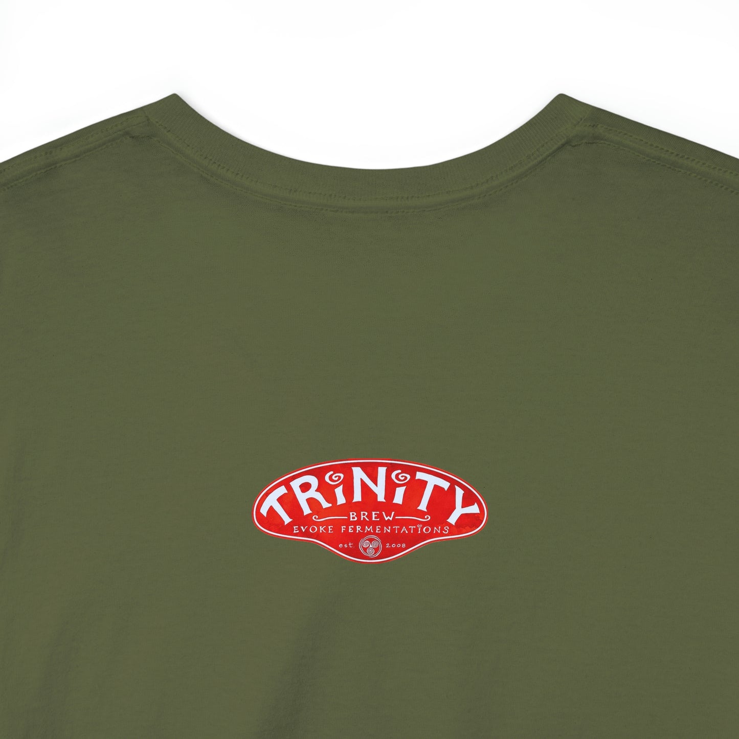 TRiNiTY Book Arch (Red Logo on Back) - Unisex Heavy Cotton Tee