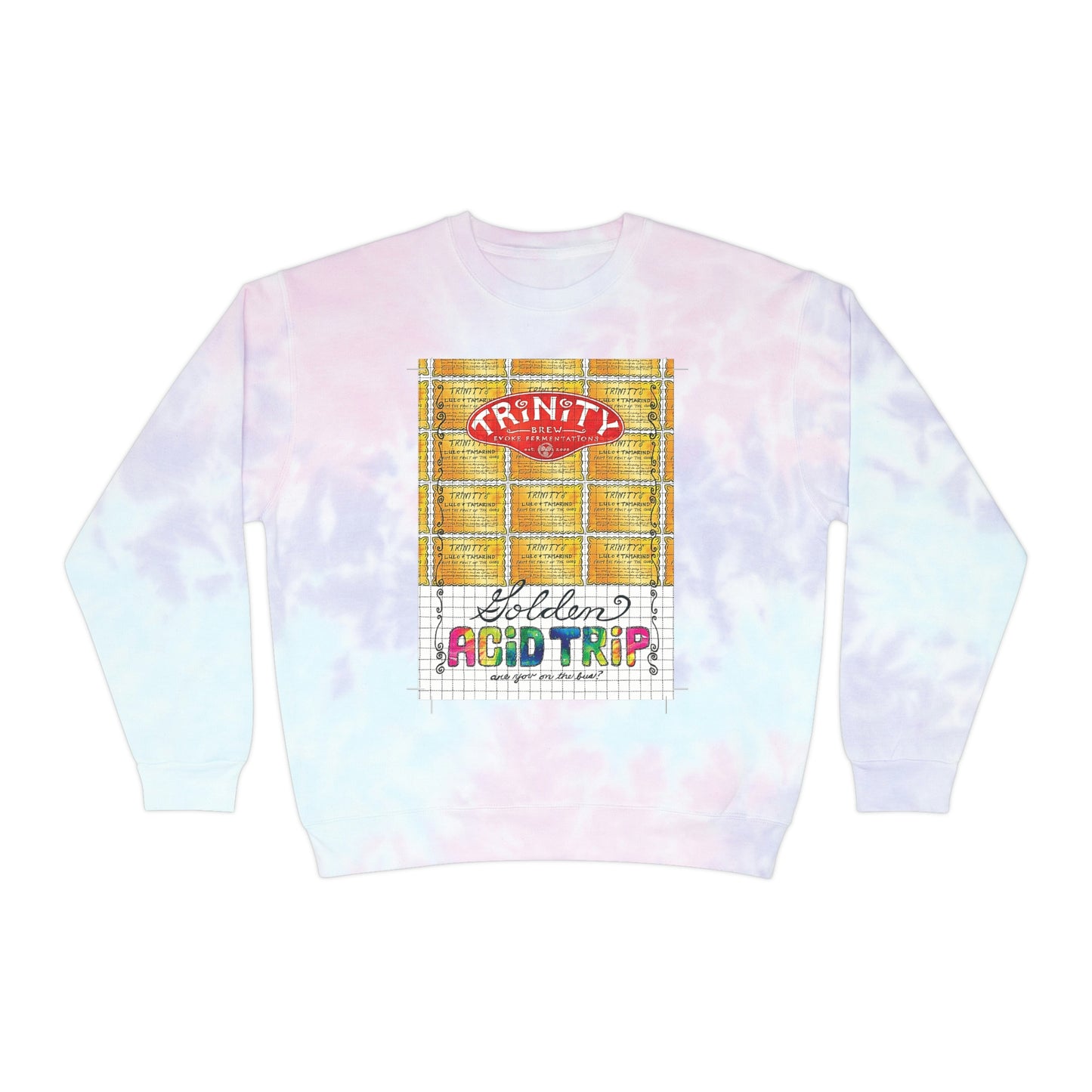 Golden Acid Trip Unisex Tie-Dye Sweatshirt