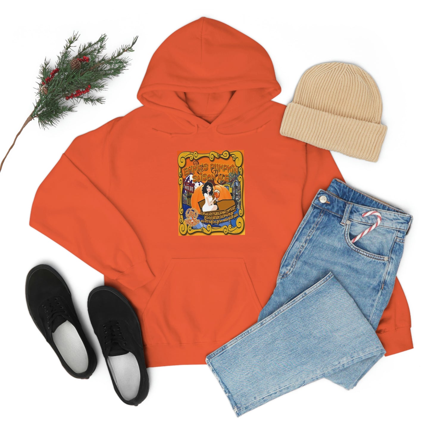 TRiNiTY Emma's Coffin Pumpkin Ale - Unisex Heavy Blend™ Hooded Sweatshirt