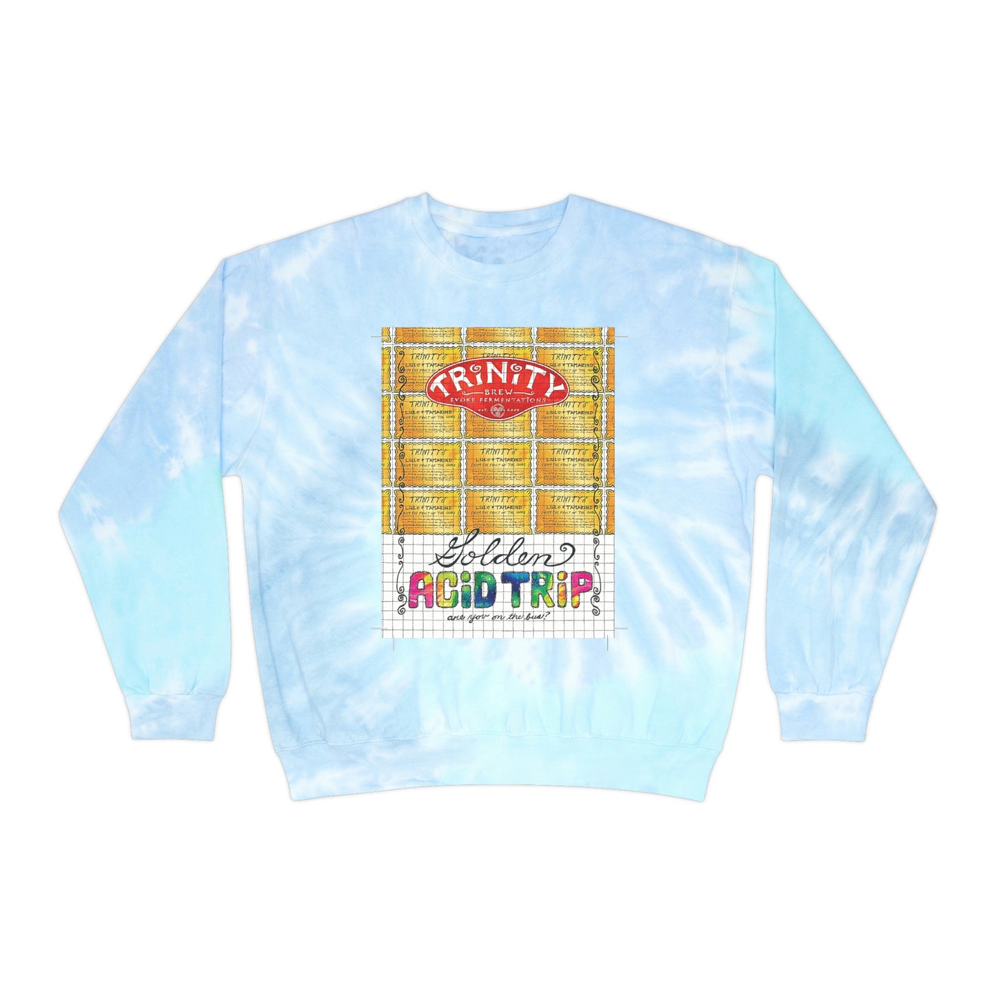 Golden Acid Trip Unisex Tie-Dye Sweatshirt