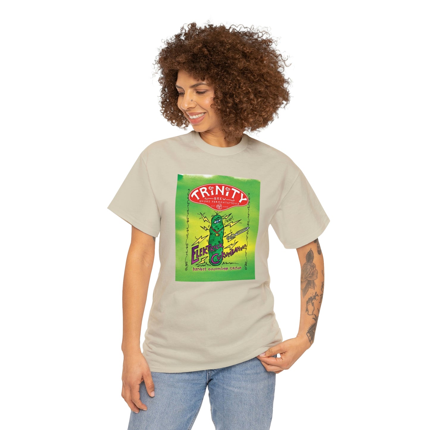 TRiNiTY Electrick Cucumbahh (Lighter Colors) - Unisex Heavy Cotton Tee