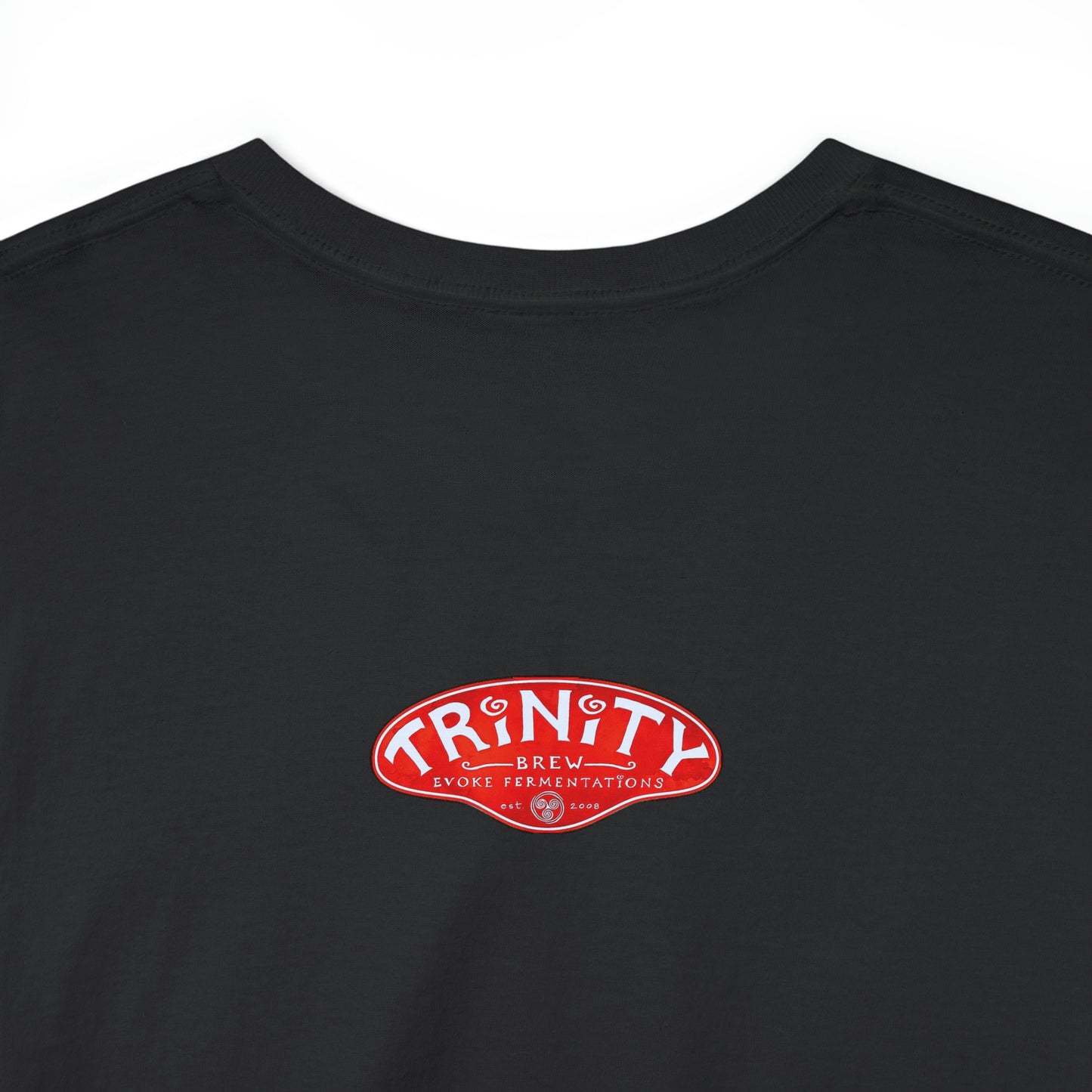 TRiNiTY Book Arch (Red Logo on Back) - Unisex Heavy Cotton Tee