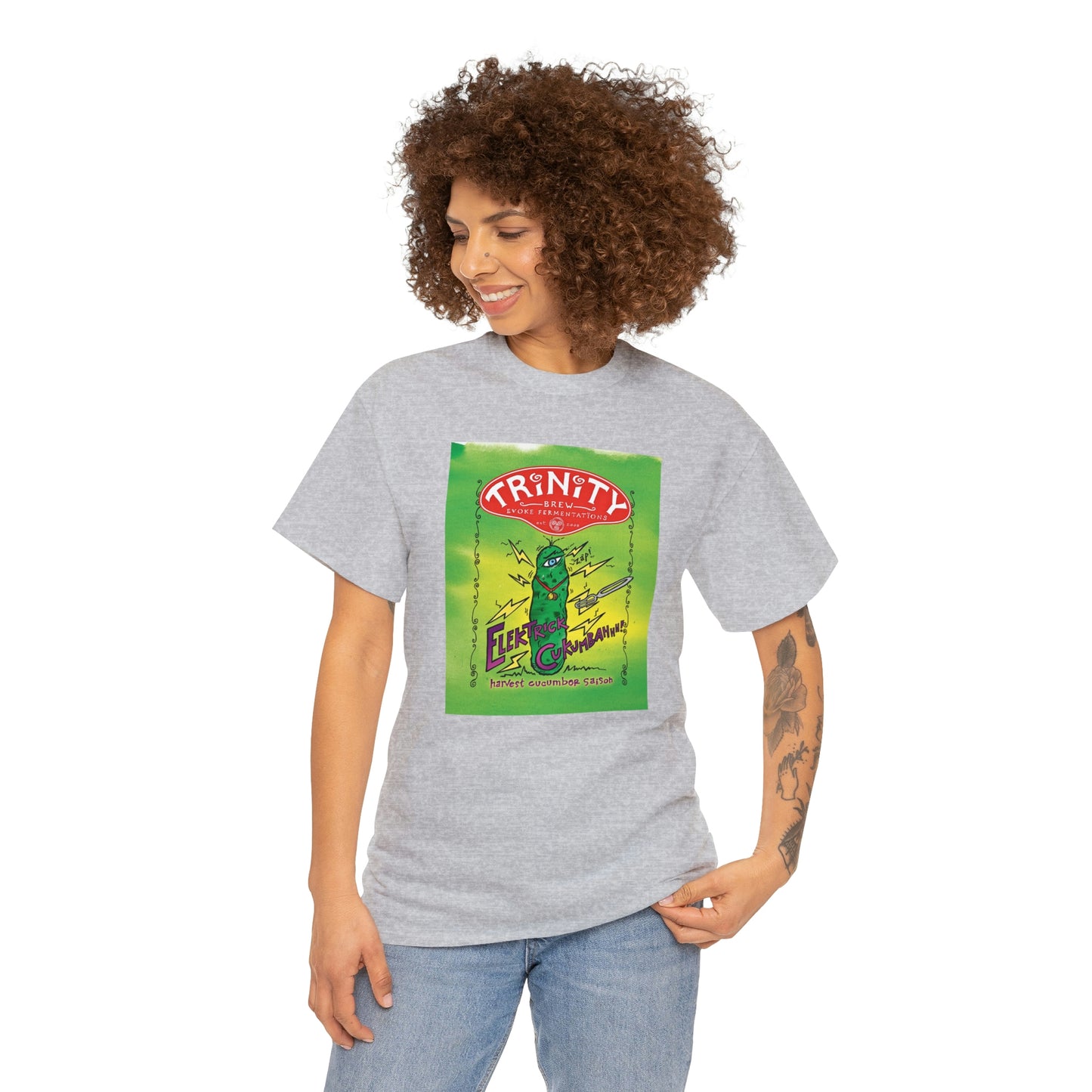 TRiNiTY Electrick Cucumbahh (Lighter Colors) - Unisex Heavy Cotton Tee