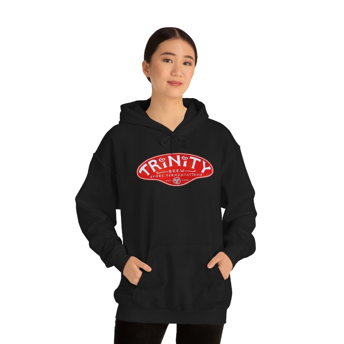 Trinity logo Front with Flo logo back Unisex Heavy Blend™ Hooded Sweatshirt