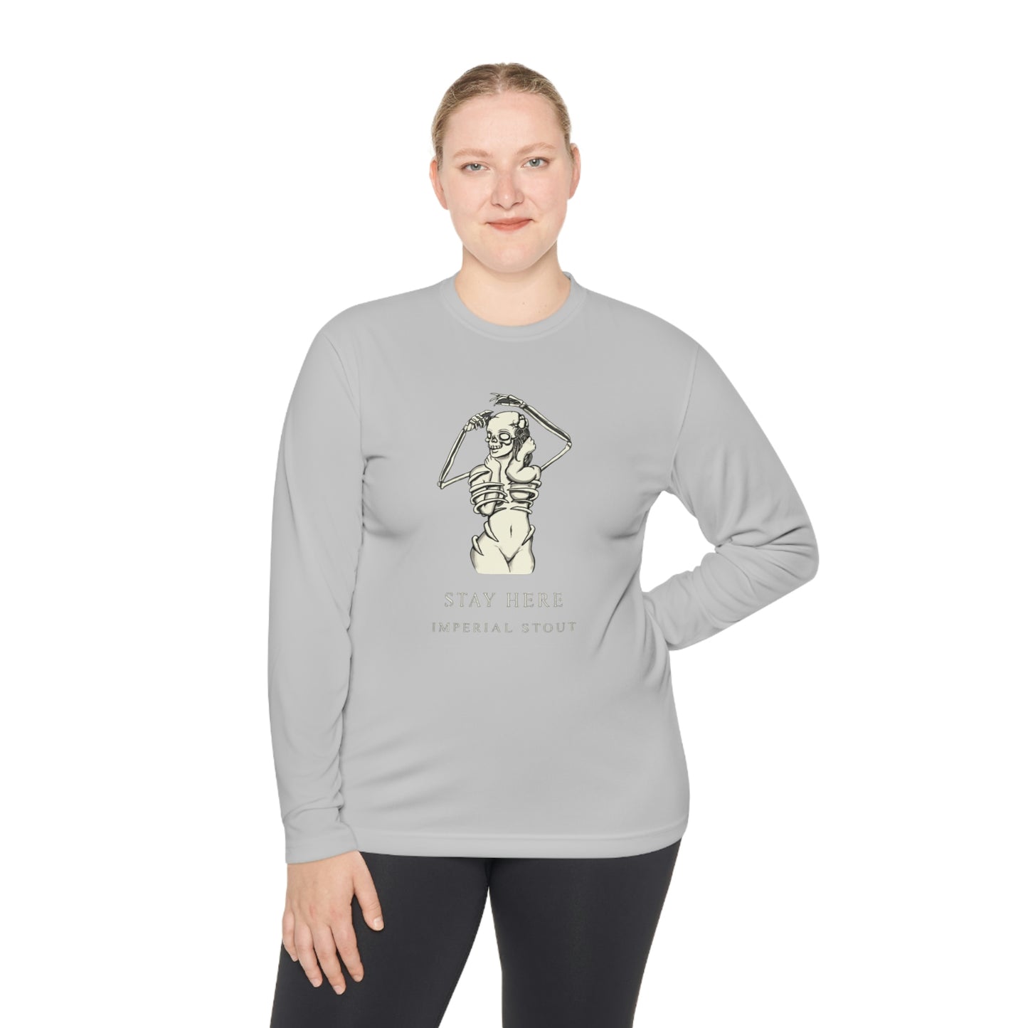 Stay Here Imperial Stout Unisex Lightweight Long Sleeve Tee