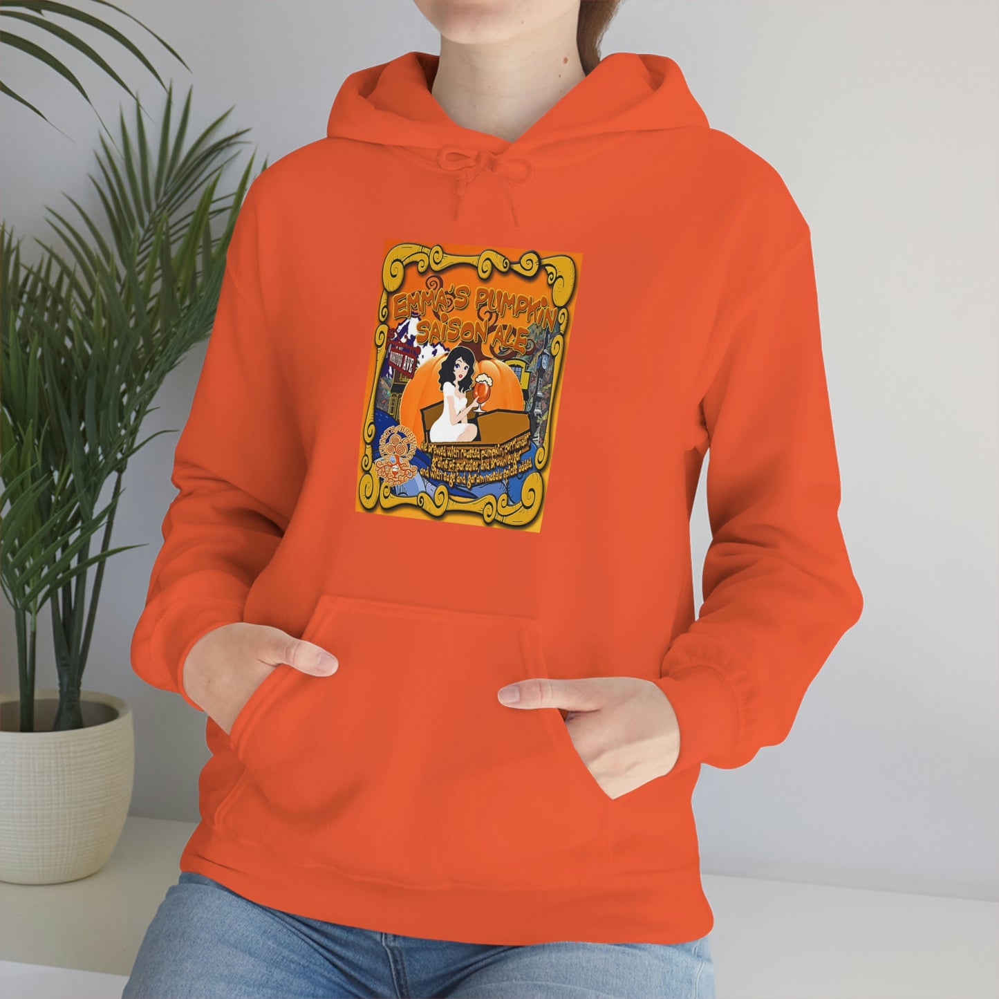 TRiNiTY Emma's Coffin Pumpkin Ale - Unisex Heavy Blend™ Hooded Sweatshirt