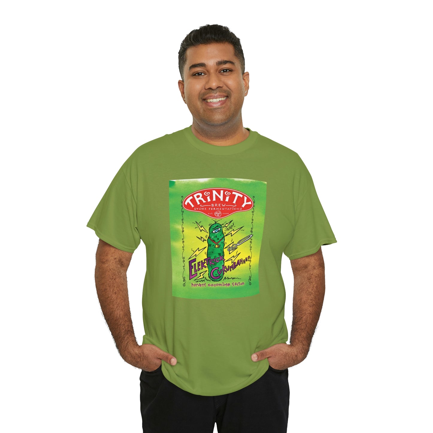 TRiNiTY Electrick Cucumbahh (Lighter Colors) - Unisex Heavy Cotton Tee