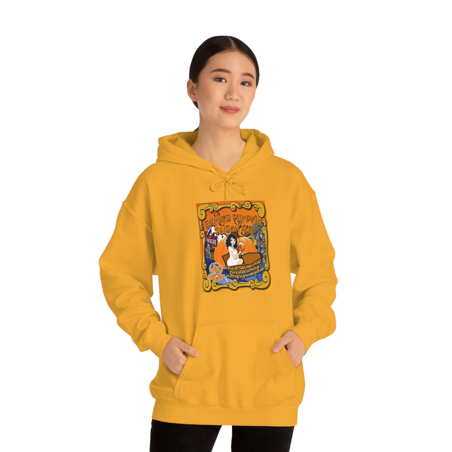 TRiNiTY Emma's Coffin Pumpkin Ale - Unisex Heavy Blend™ Hooded Sweatshirt