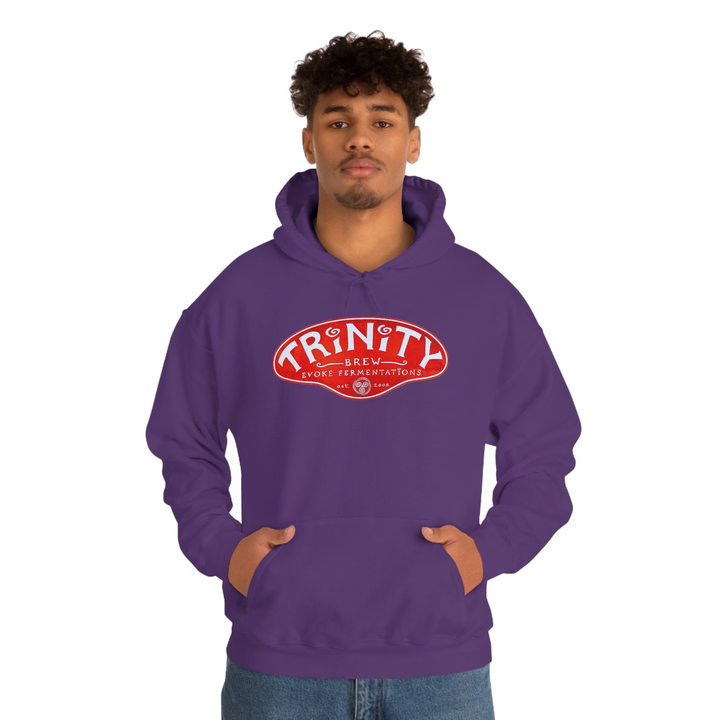 Trinity logo Front with Flo logo back Unisex Heavy Blend™ Hooded Sweatshirt