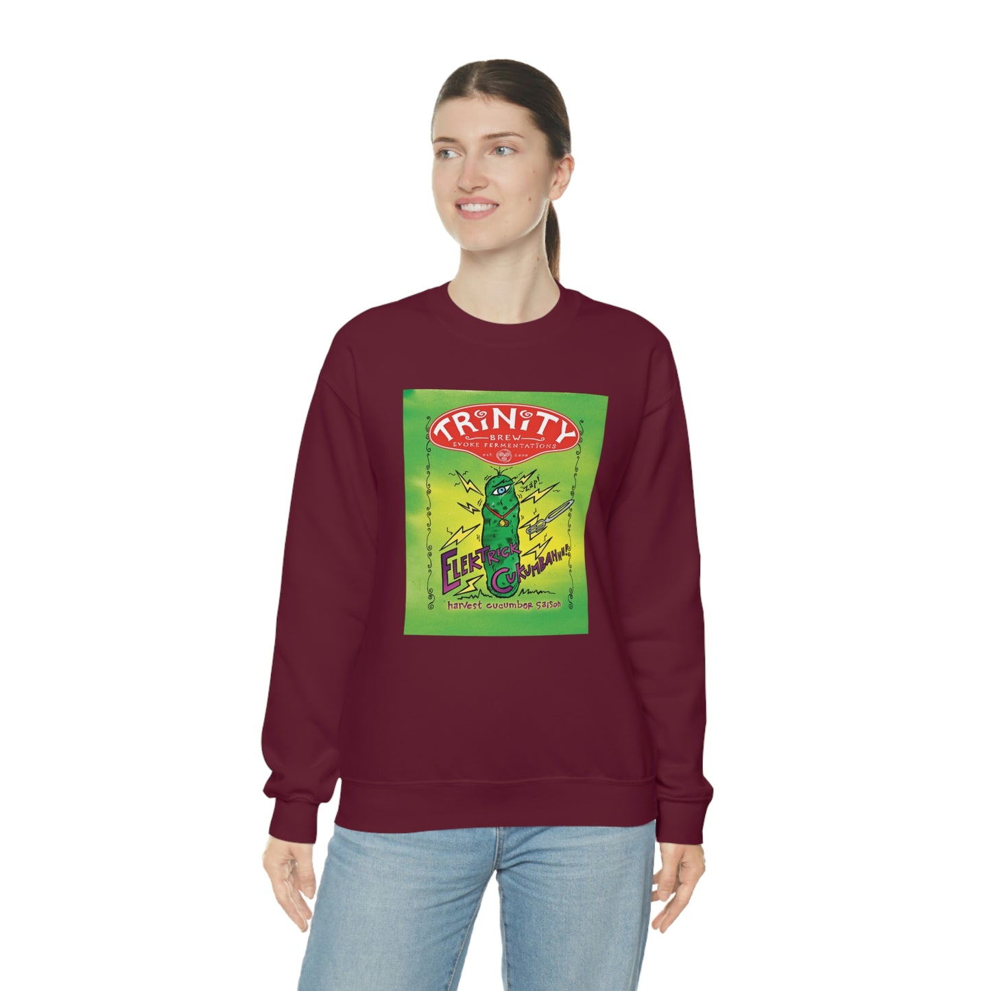 TRiNiTY Electrick Cukumbahh (Darker Colors) - Unisex Heavy Blend™ Crewneck Sweatshirt