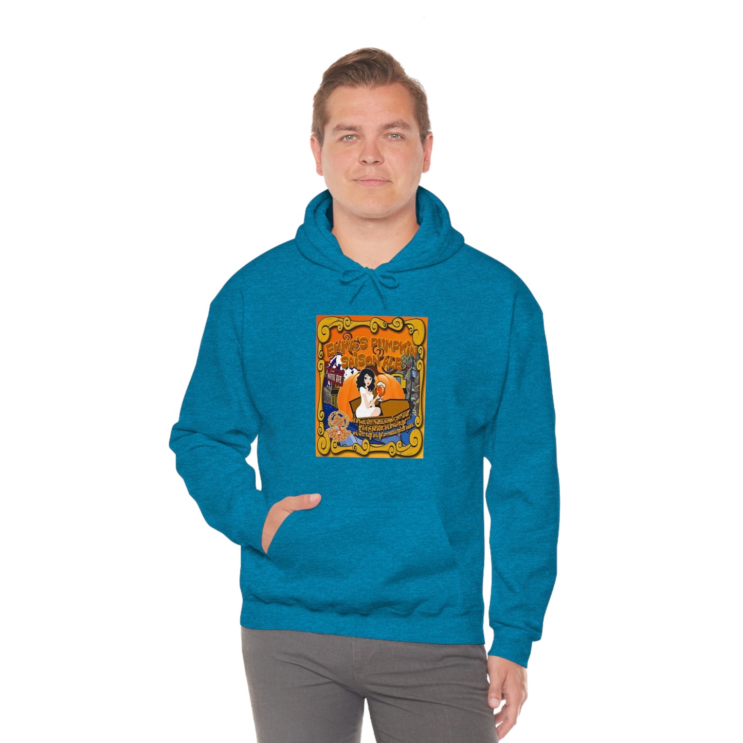 TRiNiTY Emma's Coffin Pumpkin Ale - Unisex Heavy Blend™ Hooded Sweatshirt