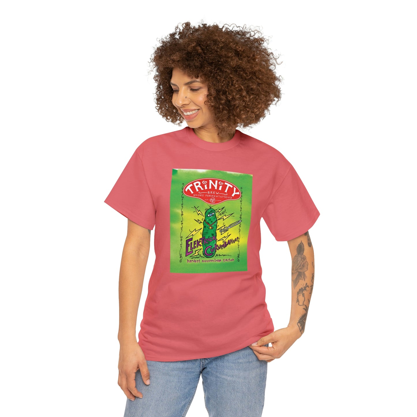 TRiNiTY Electrick Cucumbahh (Lighter Colors) - Unisex Heavy Cotton Tee