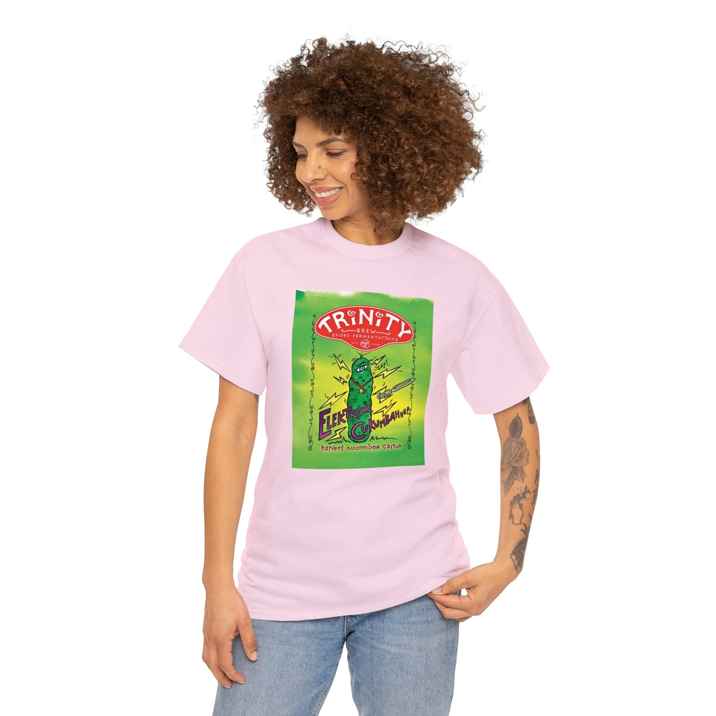 TRiNiTY Electrick Cucumbahh (Lighter Colors) - Unisex Heavy Cotton Tee